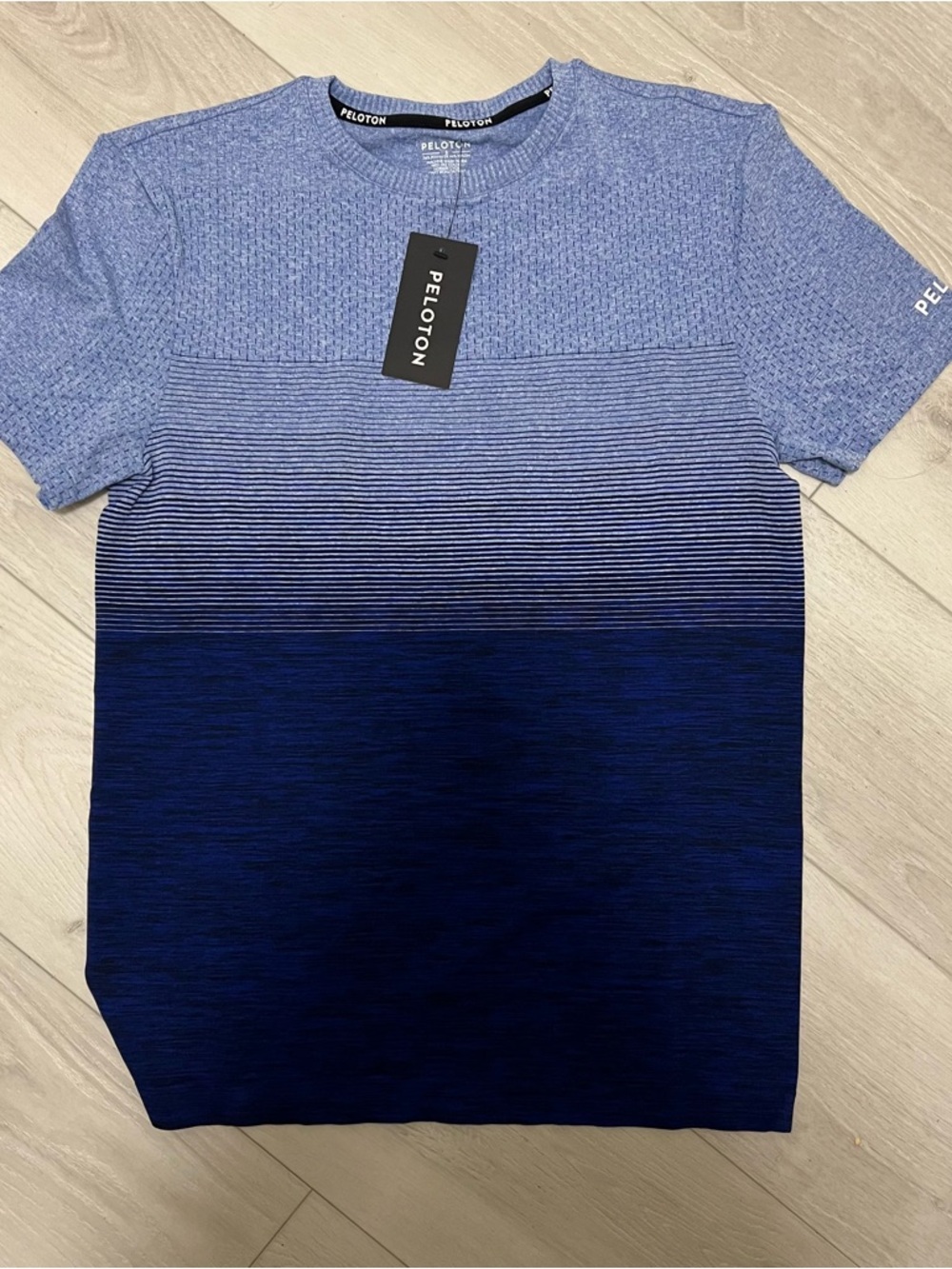 Peloton Men's Gradient Blue Short-Sleeve Performance Shirt - NWT